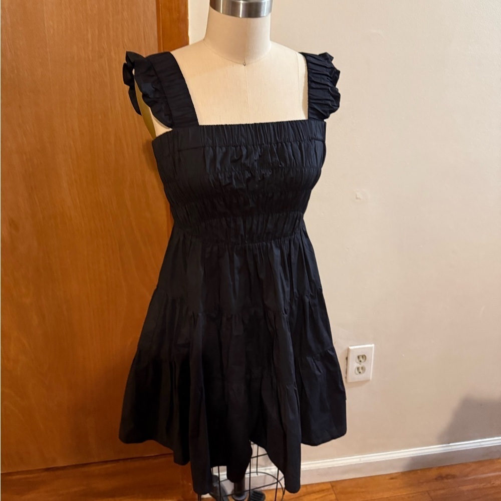 Greylin Black Ruffled Mini Dress - Picture 2 of 9